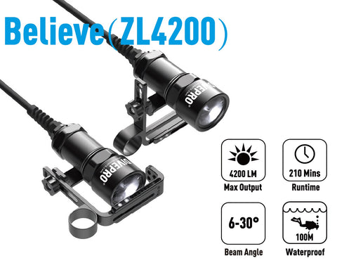 Believe 4000Lumens  (ZOOM 4°-45°Beam)