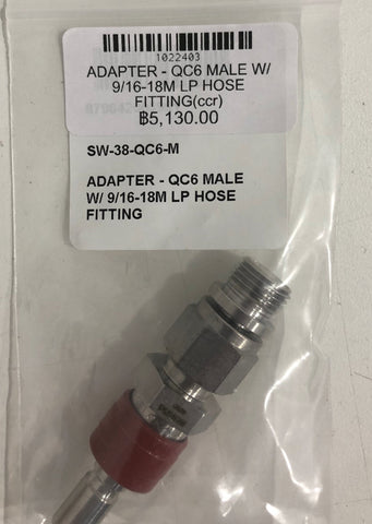 ADAPTER - QC6 MALE W/ 9/16-18M LP HOSE FITTING(ccr)